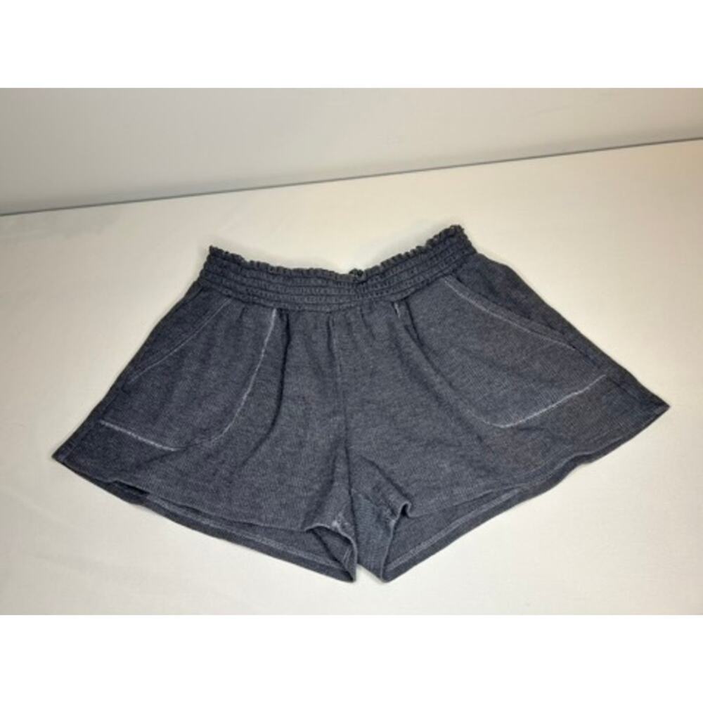 Aeropostale Women’s Small Gray Waffle Knit Lounge Shorts Elastic Waist Comfy
